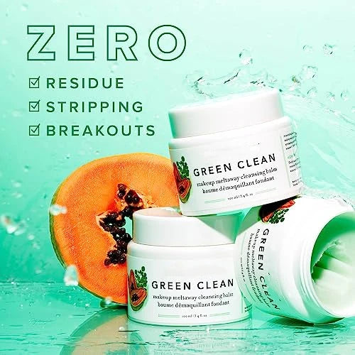 Original Natural Cleansing Cream Green Cleaning Makeup Removal Cream Easily removes cosmetics SPF travel makeup removal cream