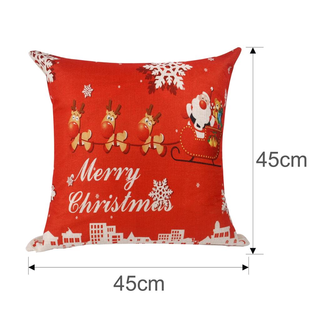 Merry Christmas Decoration For Home Santa Claus Reindeer Pillow Case Christmas 2019 Xmas Navidad Happy New Year 2020