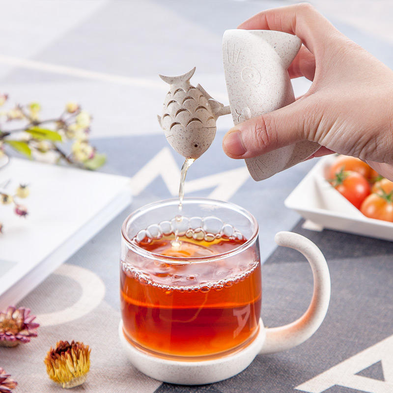 Tea Mug With Filter Glass Bottle Tea Cups With Infuser Home Office Tea Strainer
