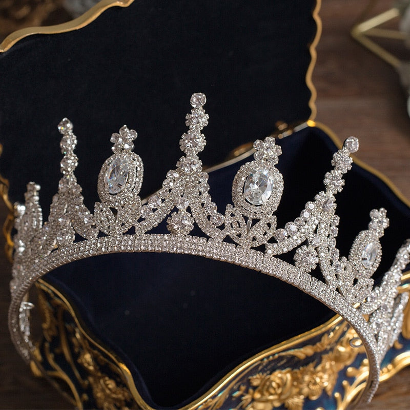 Luxury Tiaras And Crowns AAA CZ Zirconia Hair Accessories and Bridal Jewelry