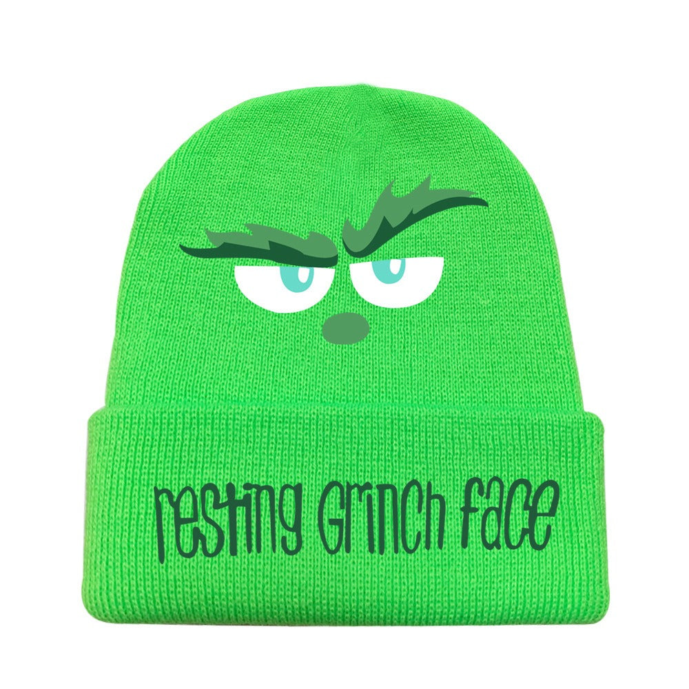Grinch Wool Hat Knitting
