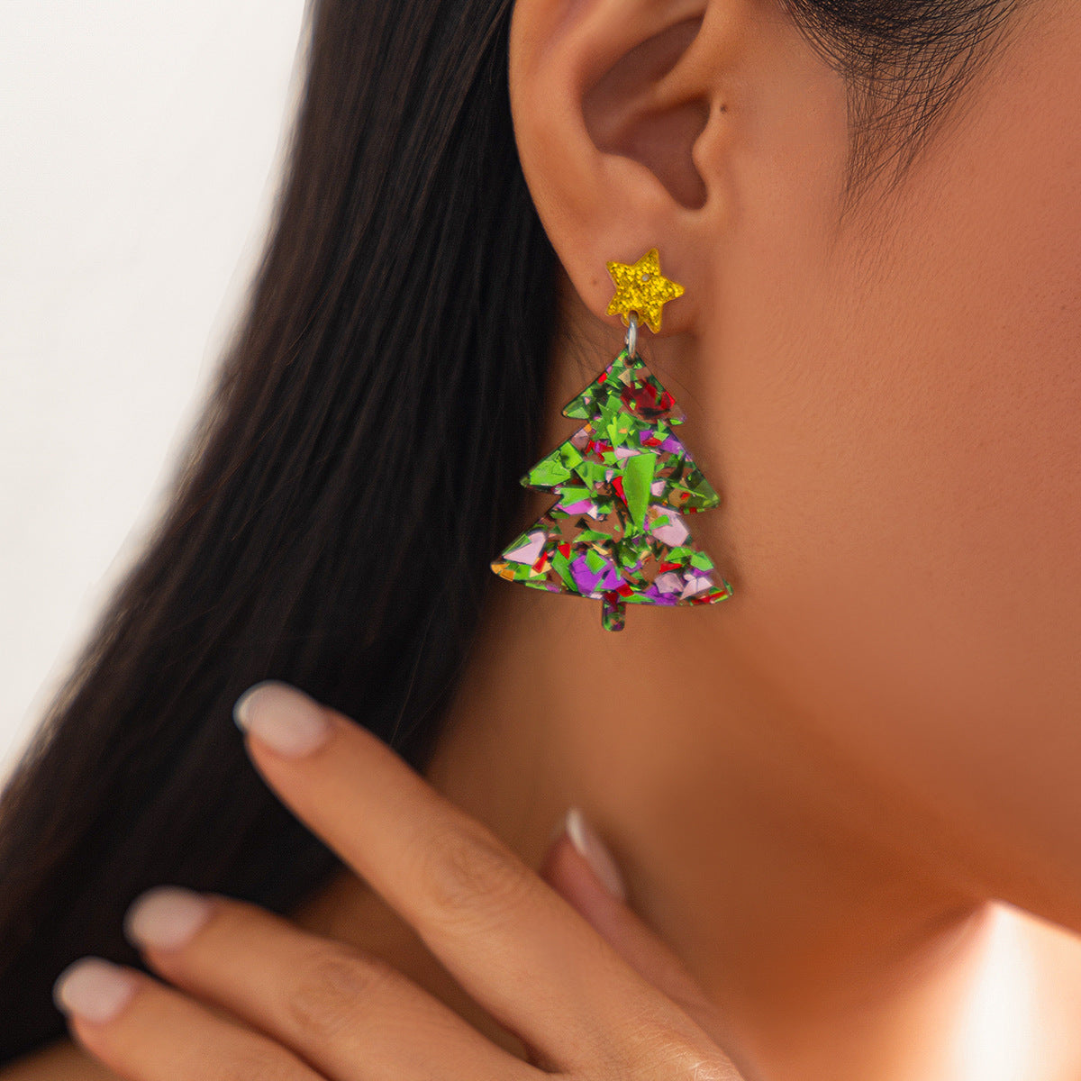 Christmas Day Earrings Female Personality Autumn/Winter Elk Christmas Tree Earrings Accessories