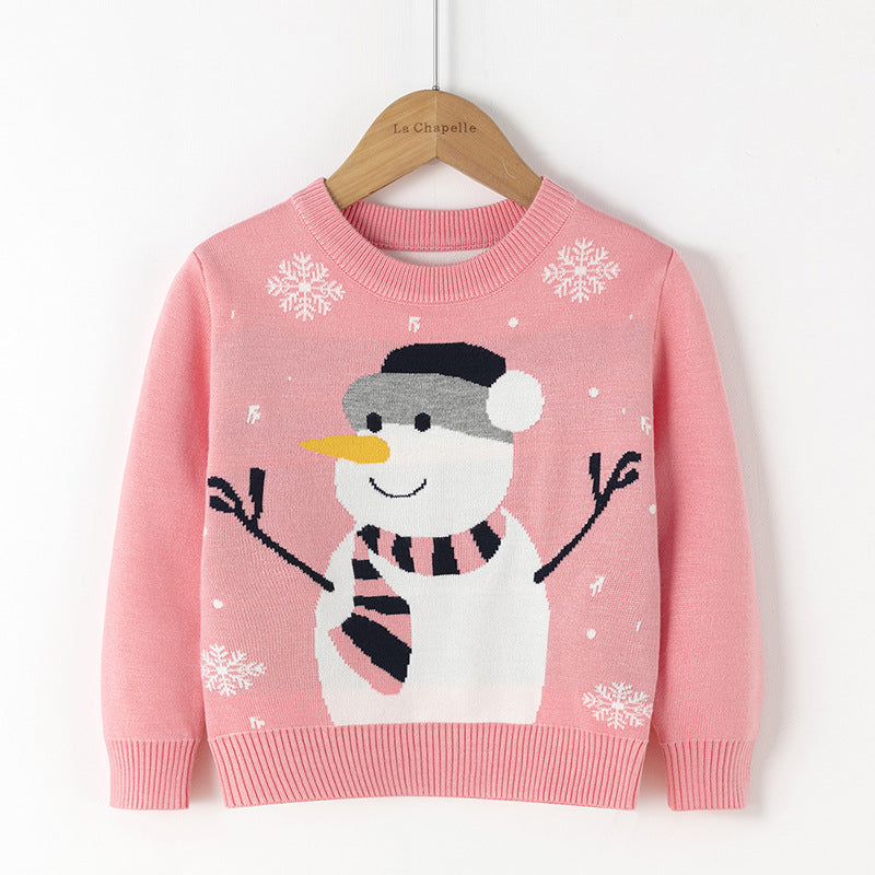Christmas Streewear - children's sweaters for autumn and winter. Snowman pullover.