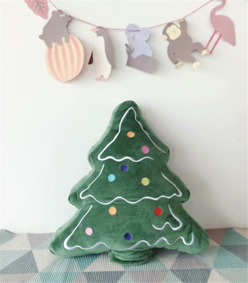 INS Christmas decoration pillow Christmas tree doll living room sofa cushion bed pillow red pillow case