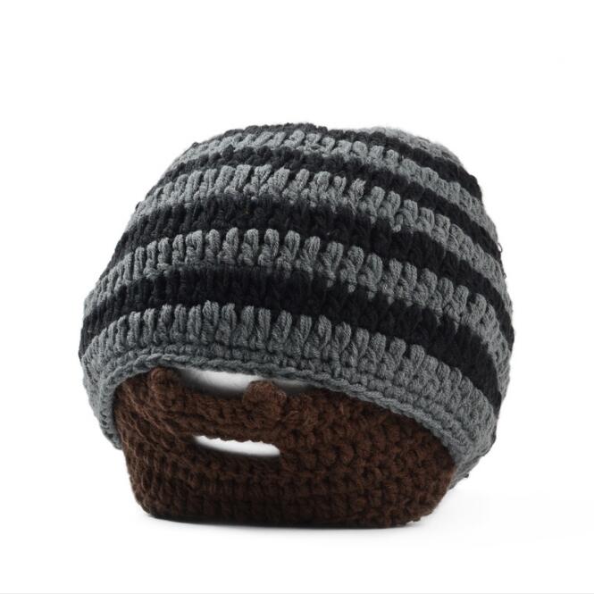 Warm Winter Women Men Fashion Punk Knit Crochet Beard Hat Beanie Mustache Face Mask Ski Snow Caps