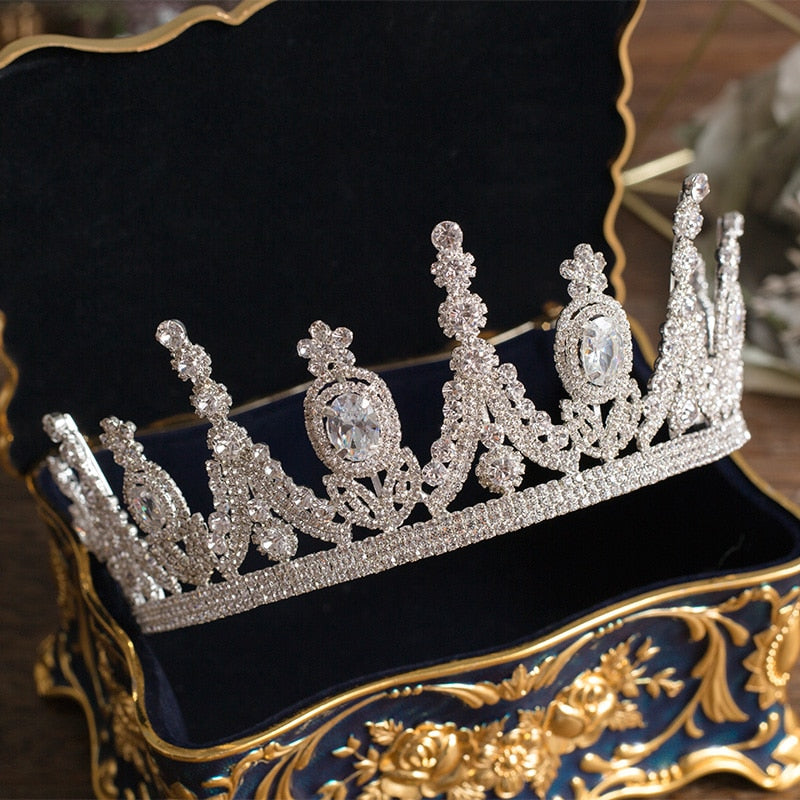 Luxury Tiaras And Crowns AAA CZ Zirconia Hair Accessories and Bridal Jewelry
