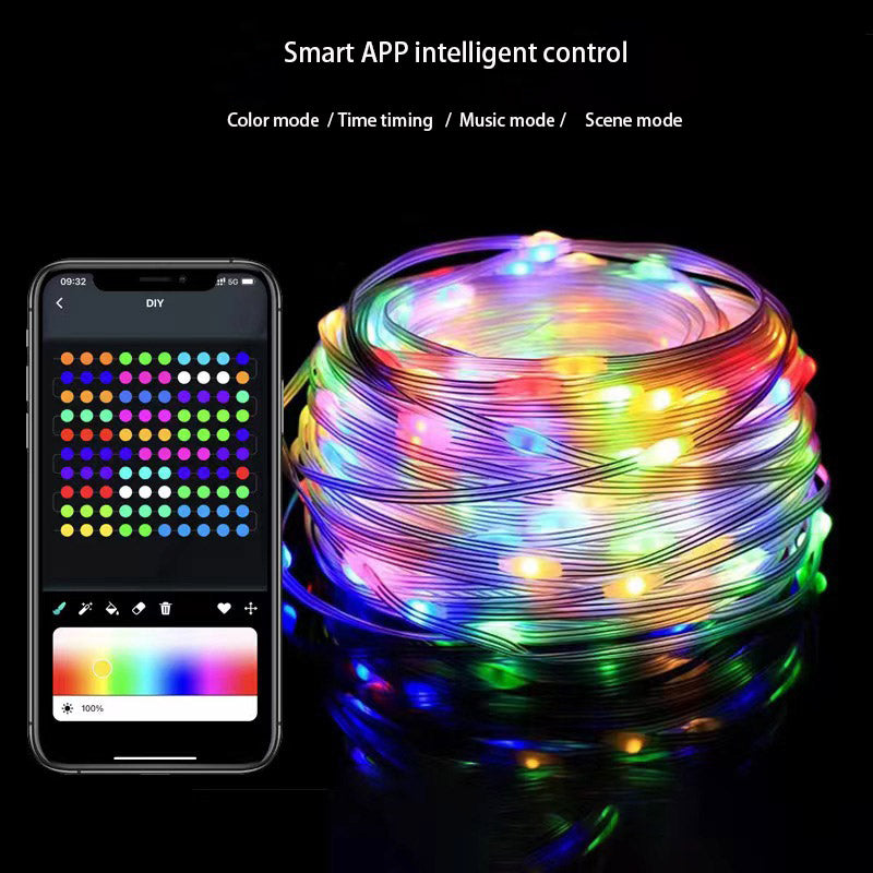 *New Christmas Decor Alert* - RGB Intelligent Point Control Wire Lights. Smart APP Bluetooth Christmas DDecoration Lights