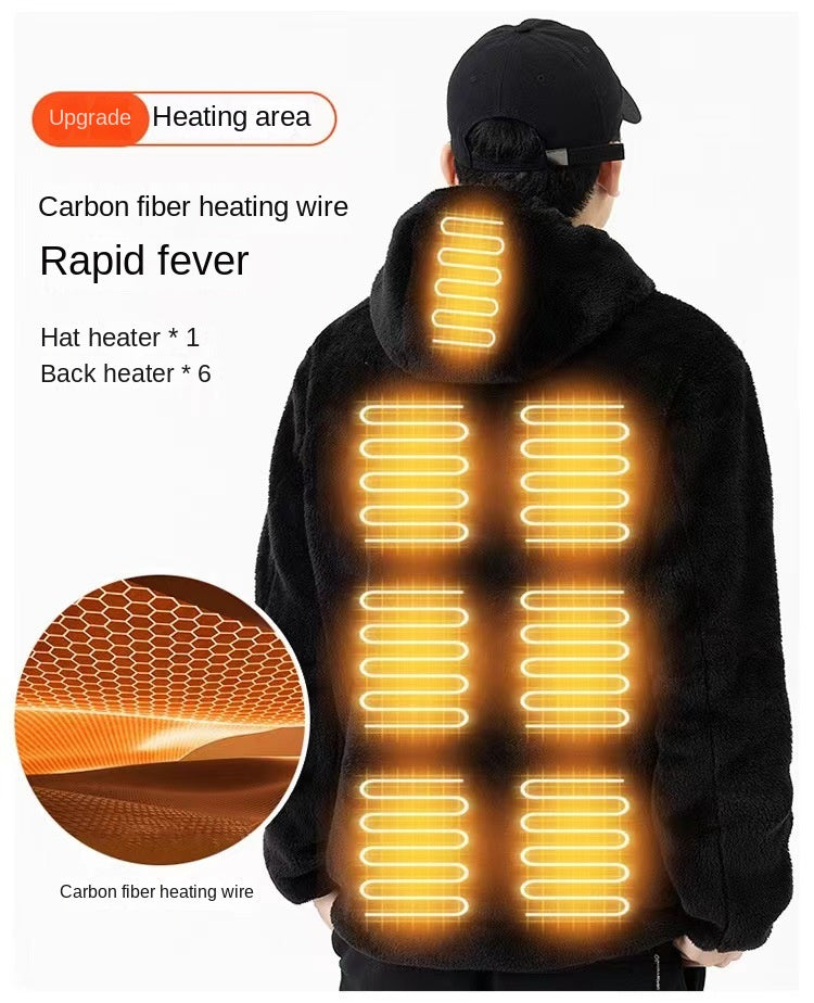 USB heating hoodie for both men and women