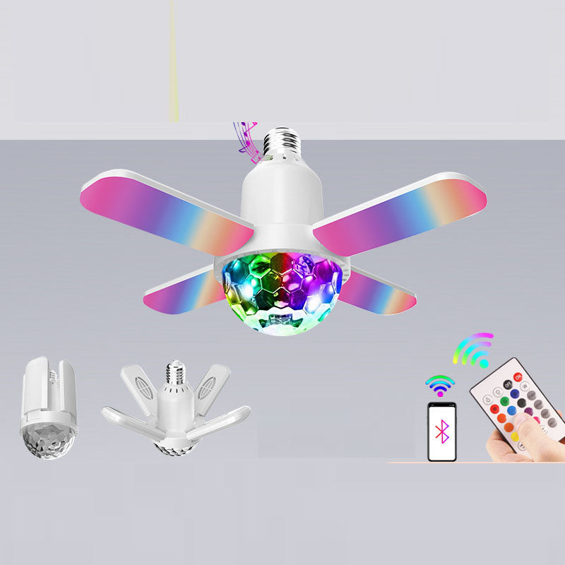 Mini four-leaf Bluetooth starry sky light Household indoor wireless Bluetooth plus white light colorful stage music atmosphere l