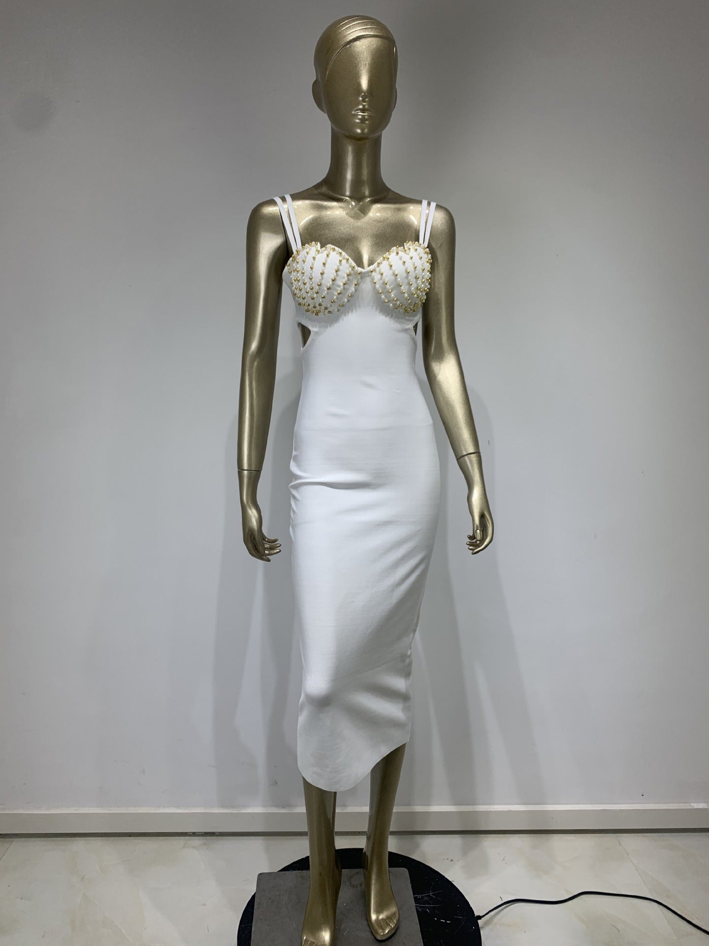 Bandage dress chain halter skirt party party dress