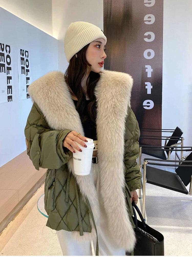 2025 Gender Fluid One Size Winter Duck Down Jacket with Bat Sleeve.