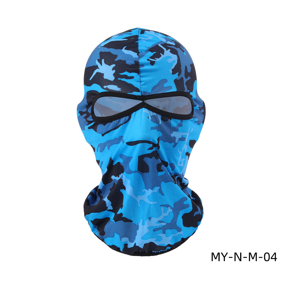 Lycra Hat Outdoor Riding Mask Motorcycle Helmet Liner Double-Hole Open-Eye Hood Hat