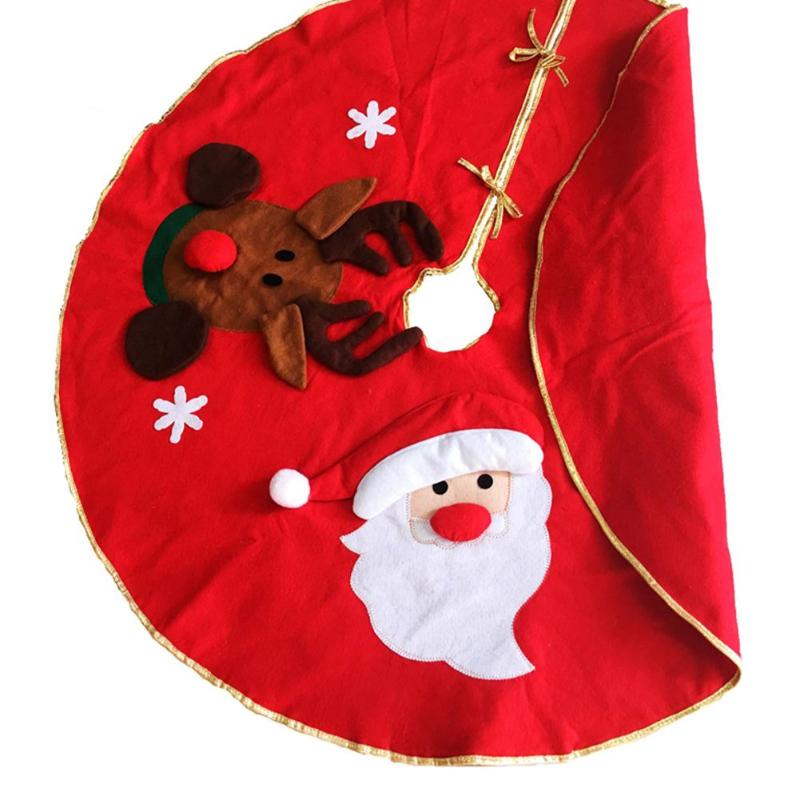 45-100cm Red Christmas Tree decoration Carpet Party Ornaments Christmas Decoration for Home Non-woven Xmas Decorations
