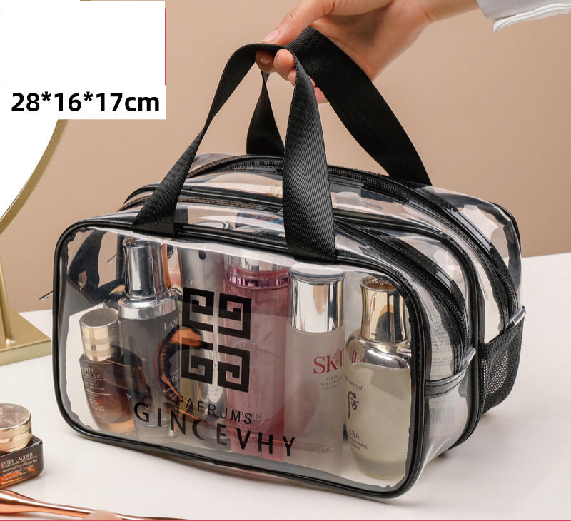 House of Hutson Cosmetics- New Dry And Wet Separation Transparent Waterproof Cosmetic Bag