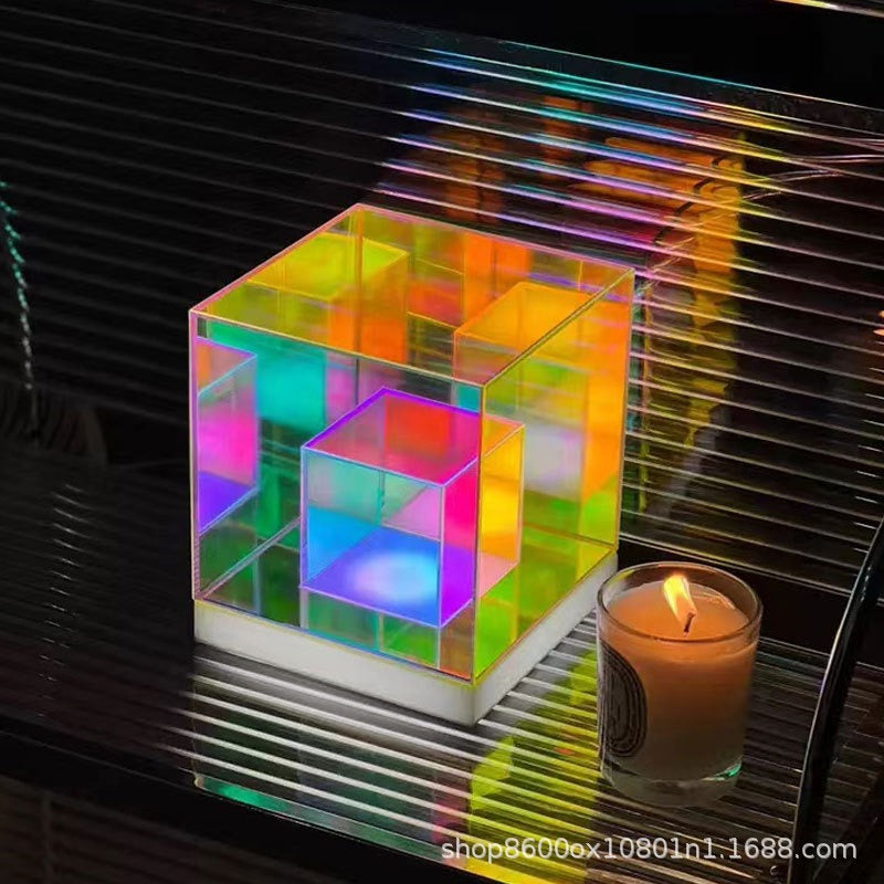 *New Christmas Decor Alert* - Colorful table lamp LED pyramid