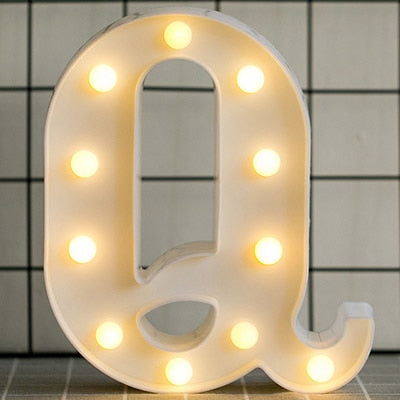 Luminous LED Letter Night Light. Christmas Home Decoration.