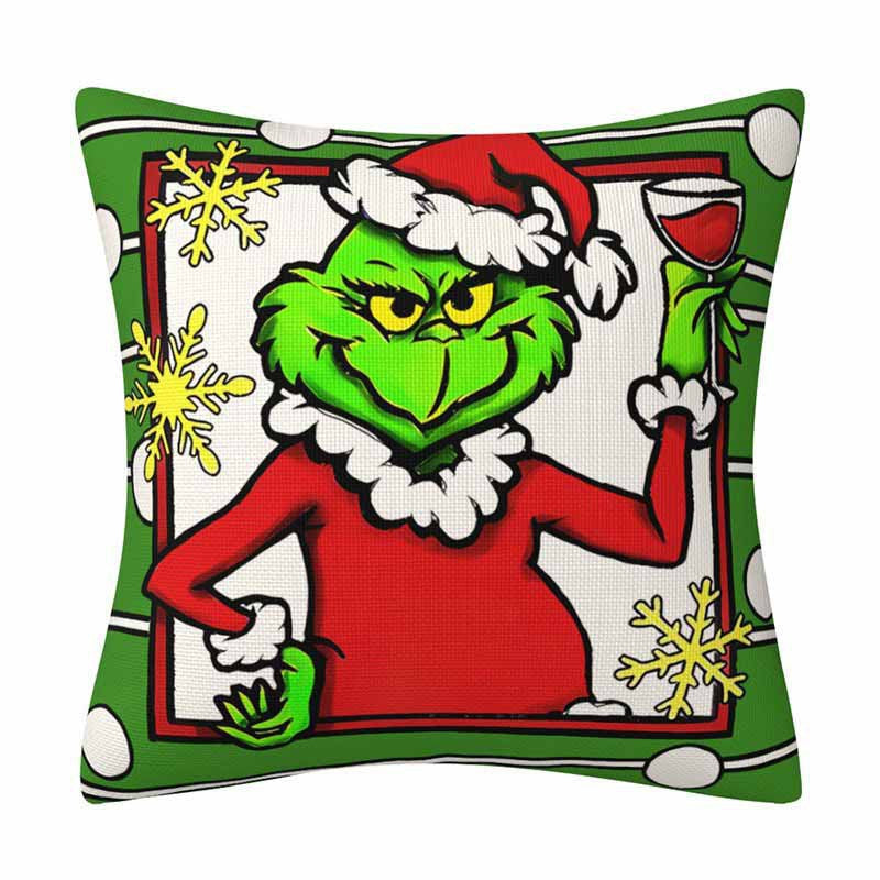 Grinch Christmas Pillow Cover