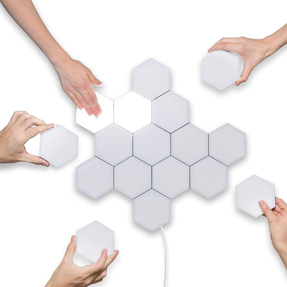*New Christmas Decor Alert* - Quantum LED Hexagonal lamps, modular touch sensitive night light. Wall Decor.