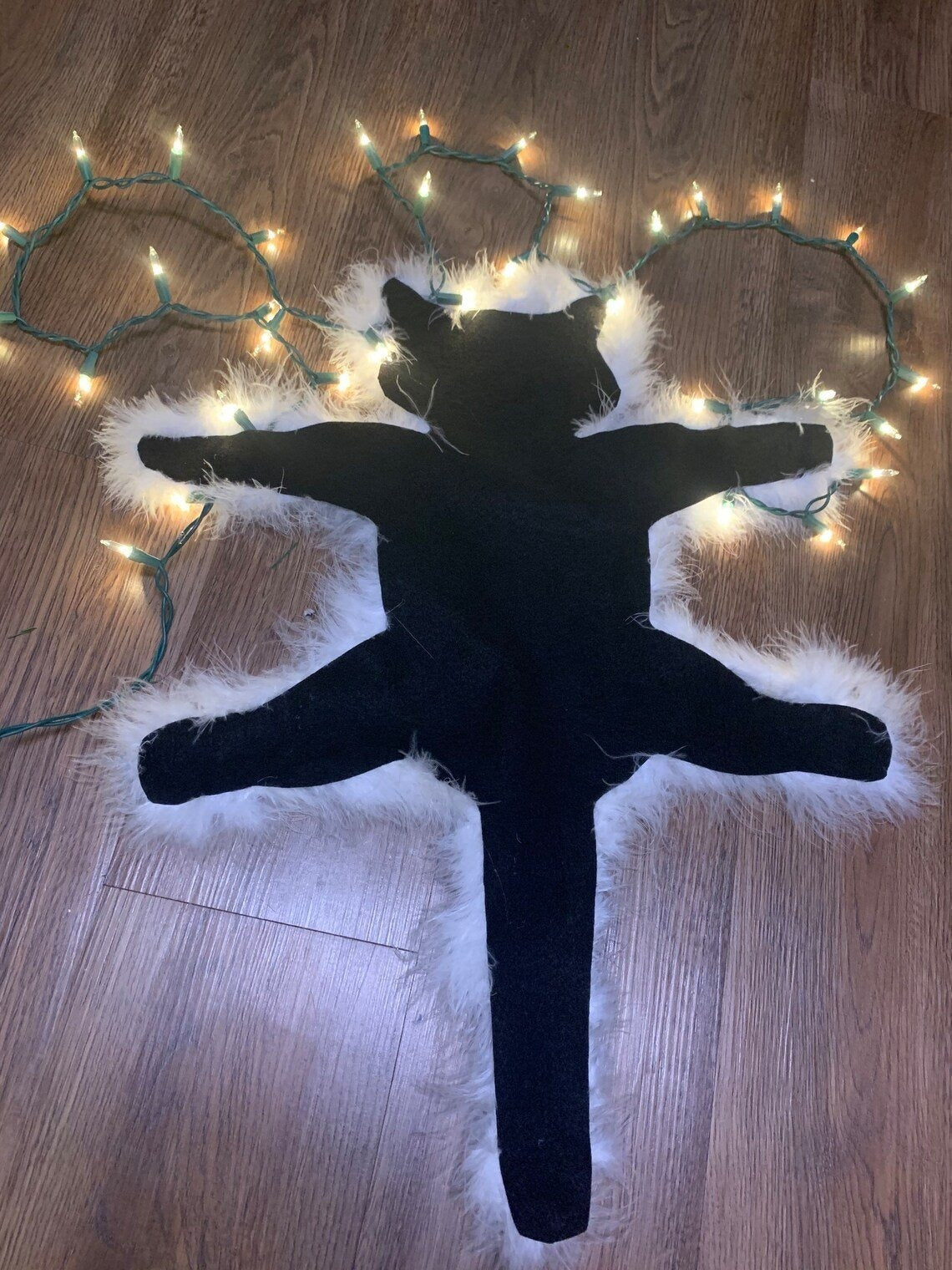 Christmas Fried Cat Aunt's Fried Fur Decoration Fur Decoration Carpet Light String Decoration