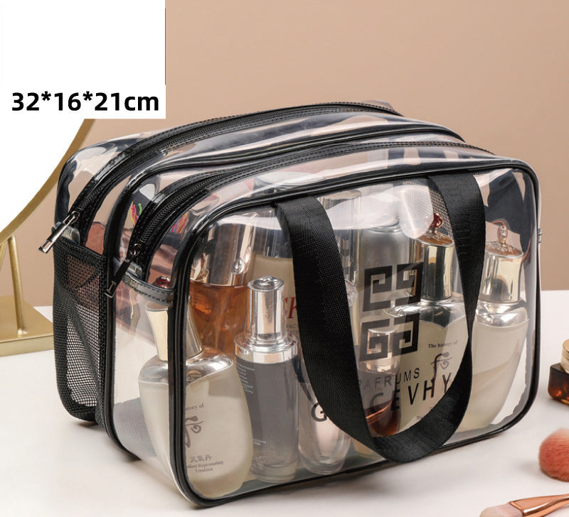 House of Hutson Cosmetics- New Dry And Wet Separation Transparent Waterproof Cosmetic Bag