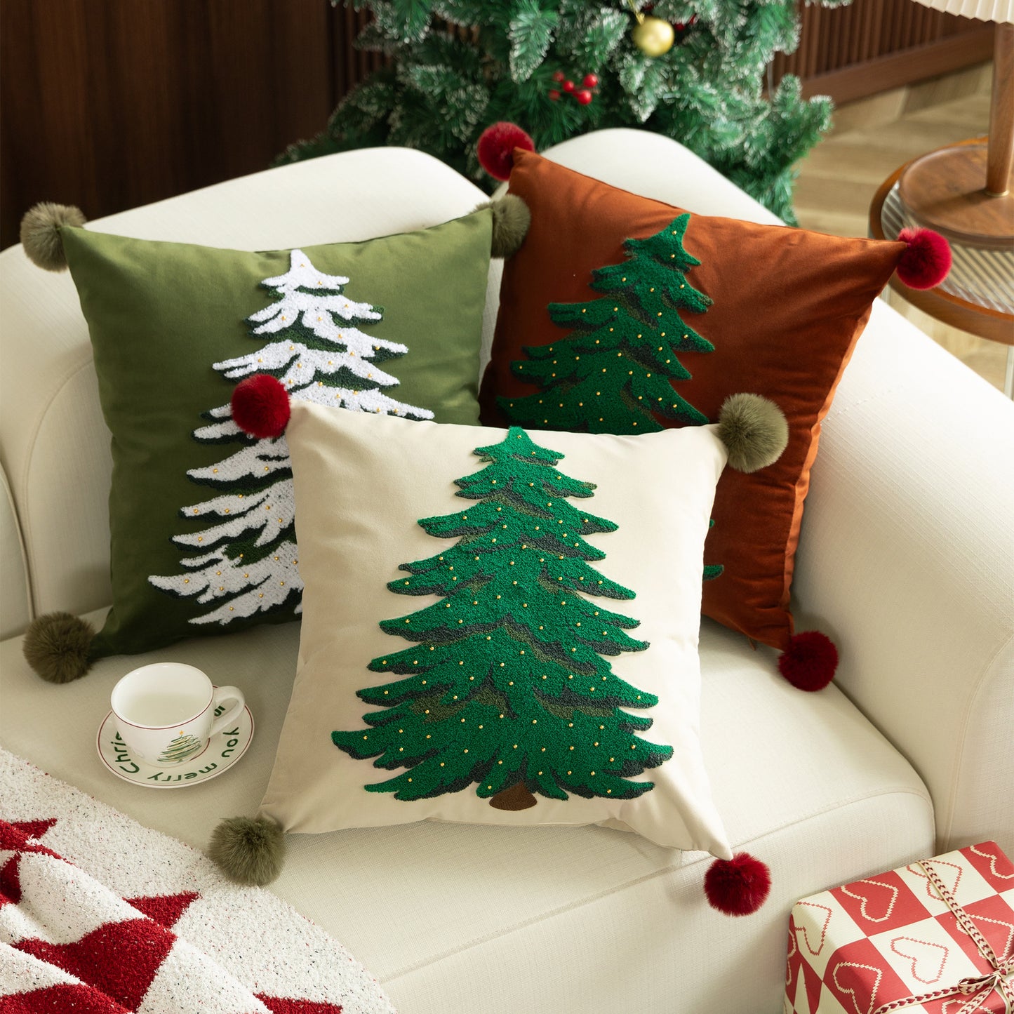 *NEW CHRISTMAS DECOR* Christmas Pillow Embroidered Sofa Cushion