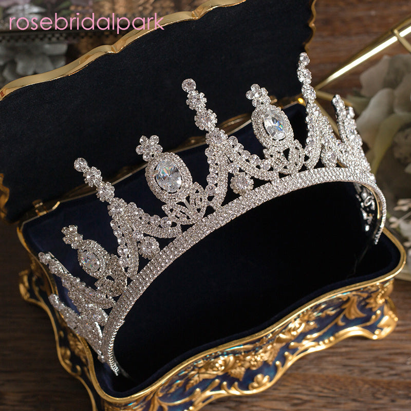 Luxury Tiaras And Crowns AAA CZ Zirconia Hair Accessories and Bridal Jewelry
