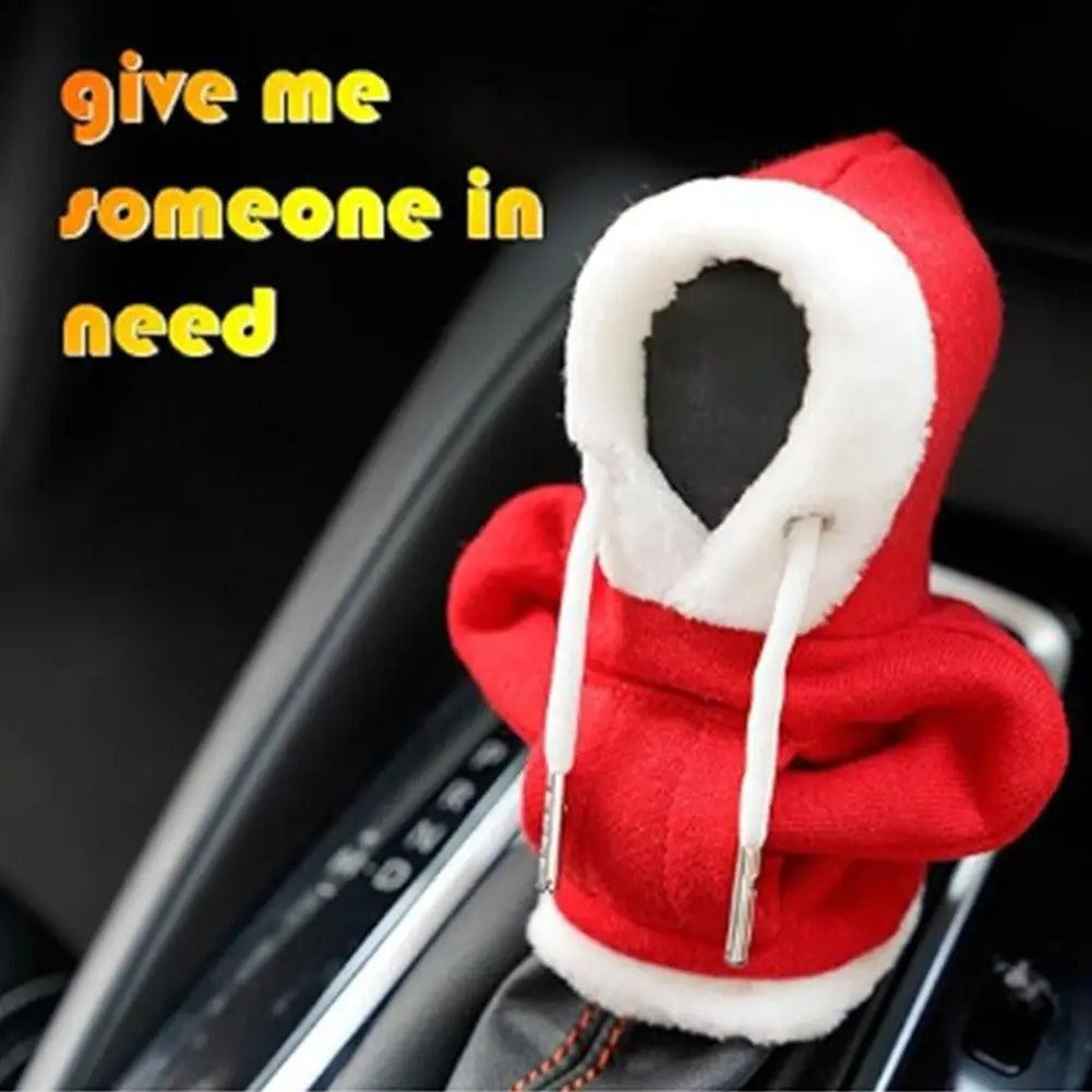 Shifter knob hoodie cover Car gear lever hooded clothing cover