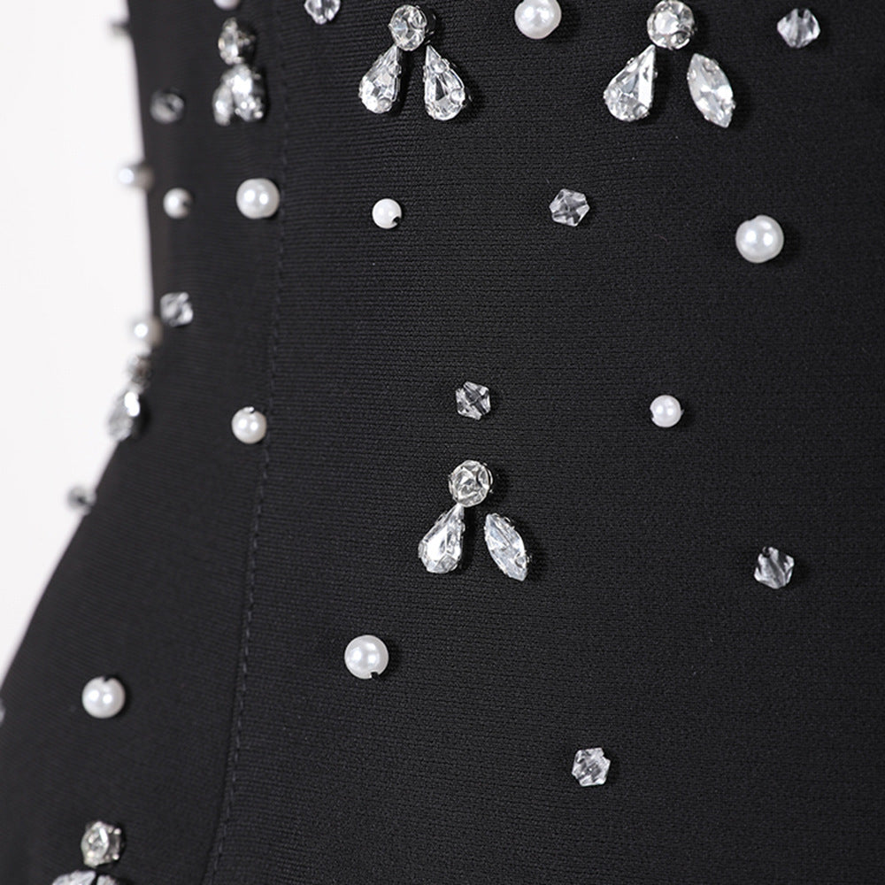 strapless three-dimensional puffy dress