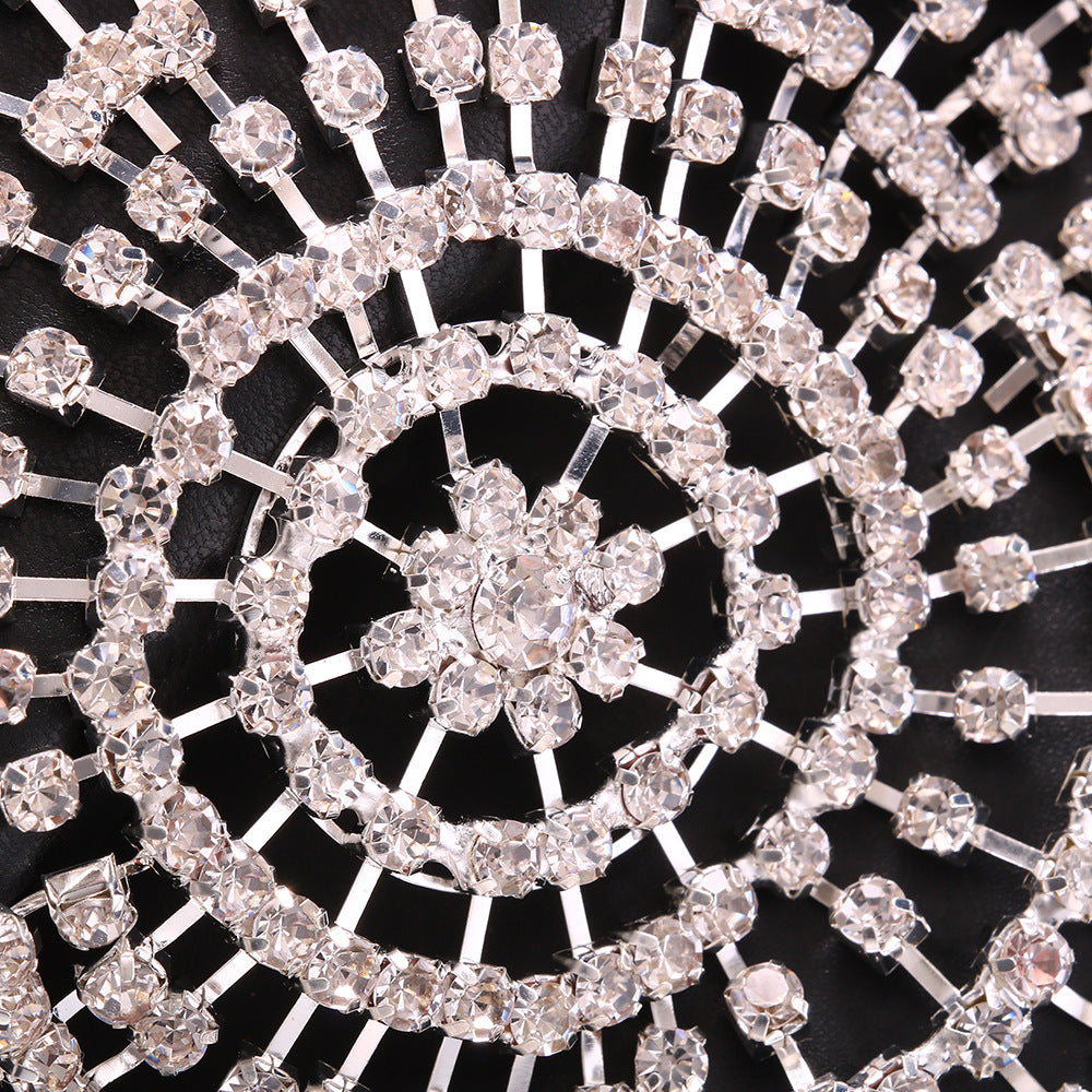 *Christmas Hair Accessory* - Exaggerated long flowing hair chain with rhinestones. for holiday party