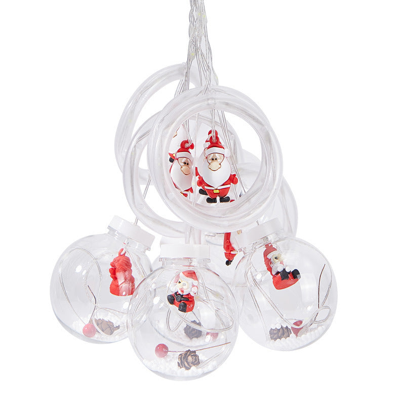 Led Christmas Curtain Lamp String Bedroom Holiday Decoration Wishing Ball Ring Remote Control Snowman Christmas Tree Led Lamp