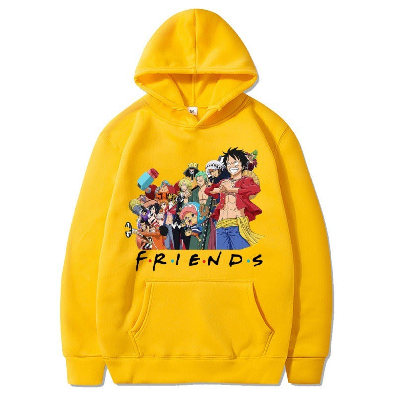 Pirate King Mengqi D. Luffy Anime plush loose hoodie cross-border hoodie hoodie hoodie