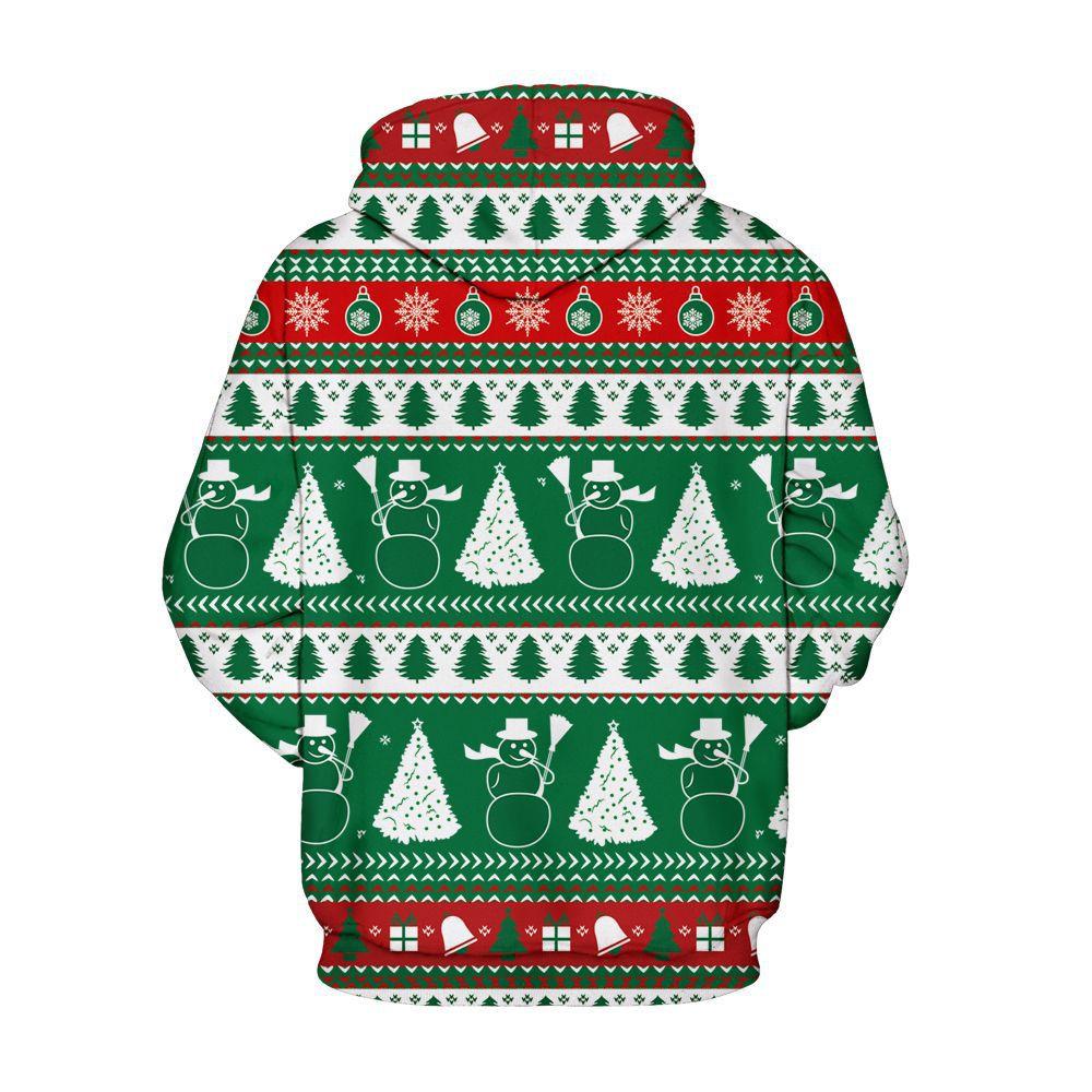 *UGLY CHRISTMAS SWEATER ALERT* Couples 3D Christmas Santa Print Pullover for Women Men
