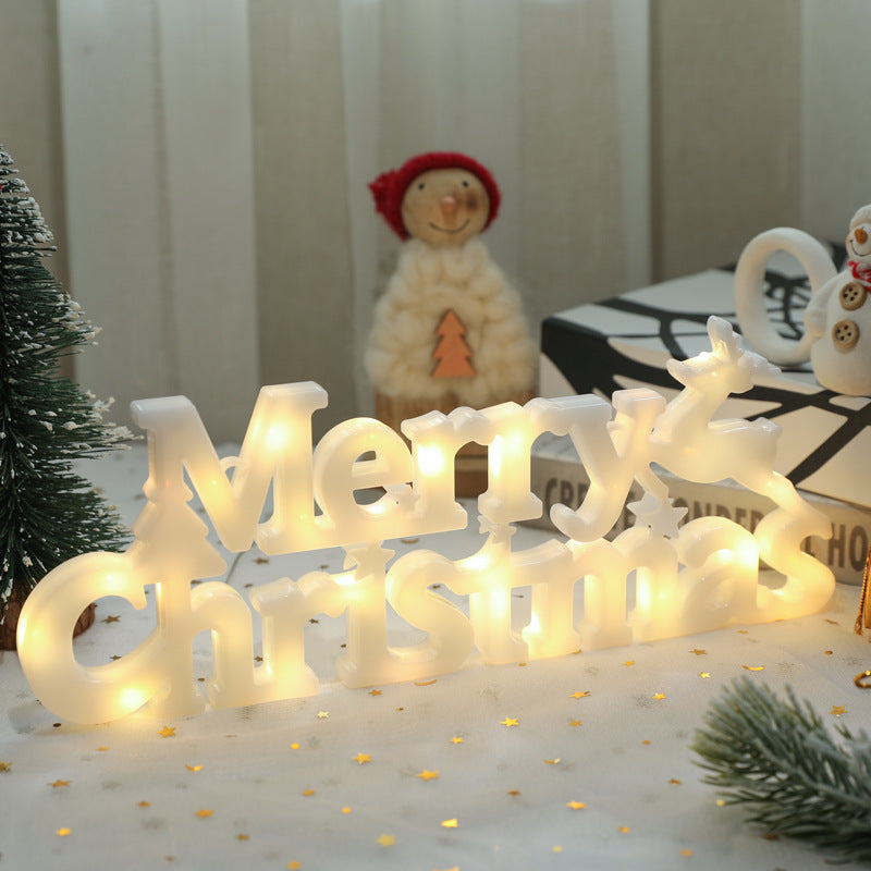 *New Christmas Decor Alert* - LED letter lights for holdiay party decorations.