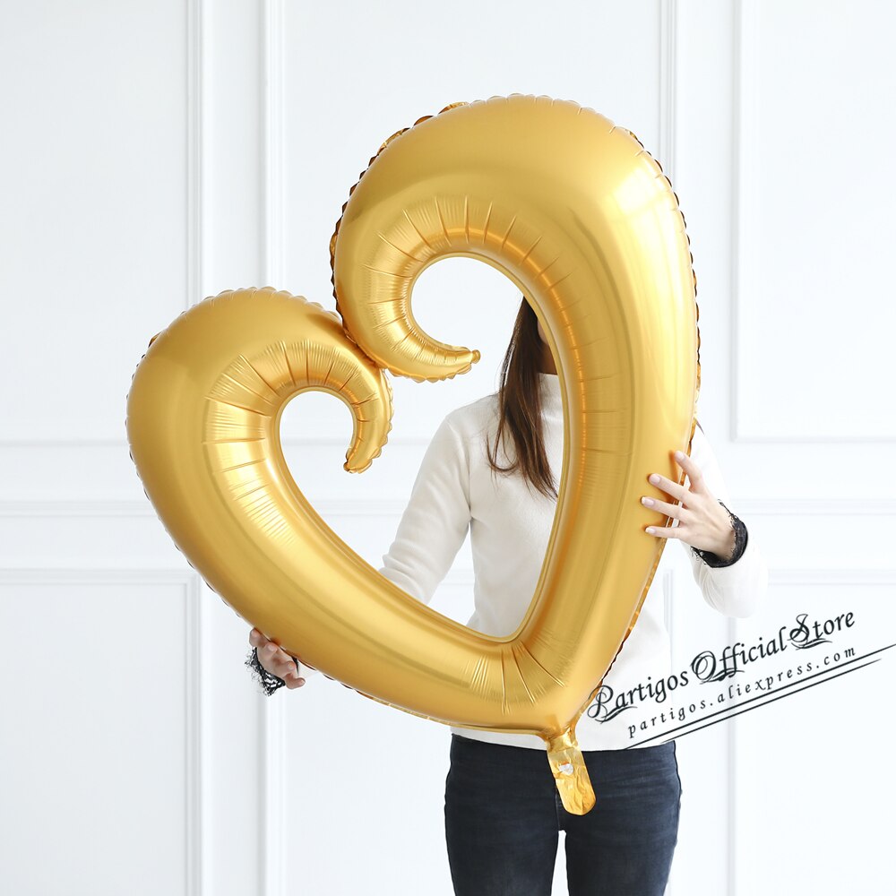 18inch Giant Hollow Heart Shape Foil Balloons for Valentines day/Wedding Party decoration big size red heart helium globos