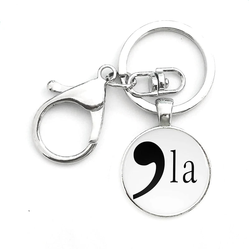 Kamala Harris Keychain With Clasp Classic Round Glass Pendant Key Holder Keyring For Men Women