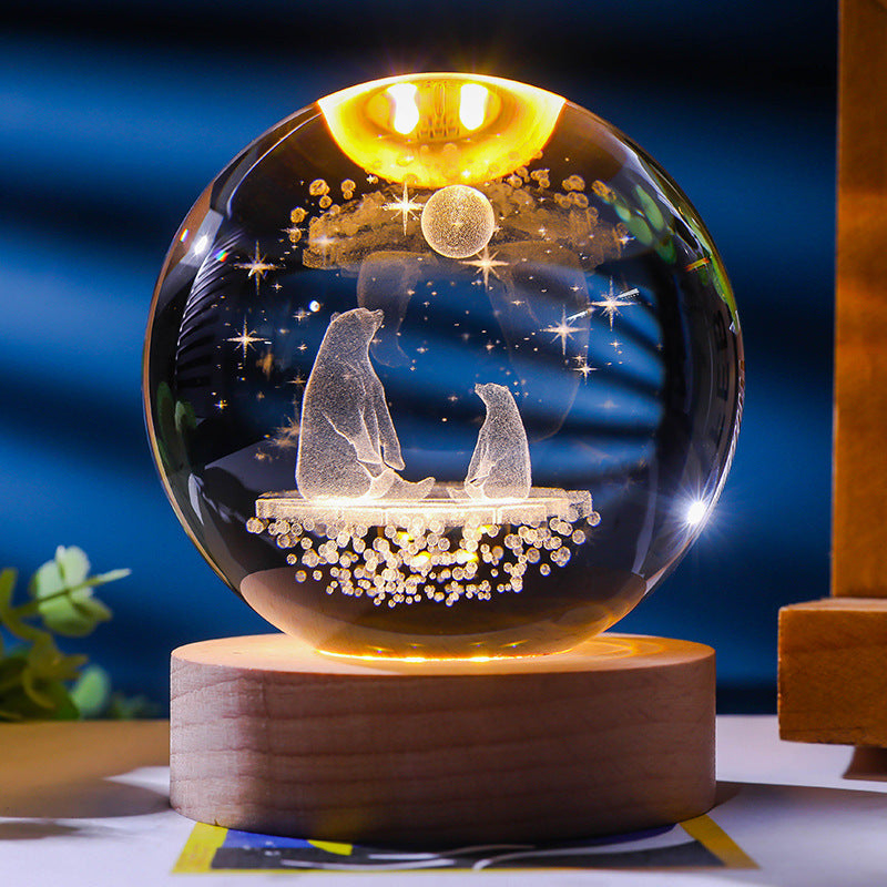 *New Christmas Decor Alert* - Starry Sky 3D Crystal Ball. White Crystal Ball Ornament.
