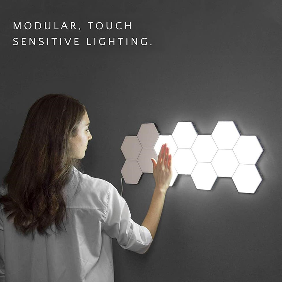 *New Christmas Decor Alert* - Quantum LED Hexagonal lamps, modular touch sensitive night light. Wall Decor.