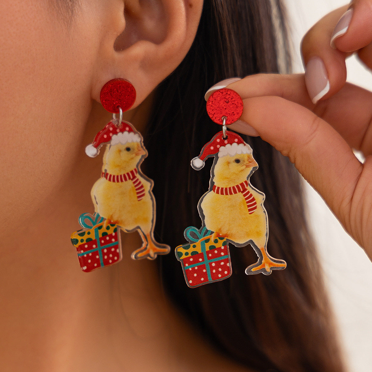 Christmas Day Earrings Female Personality Autumn/Winter Elk Christmas Tree Earrings Accessories