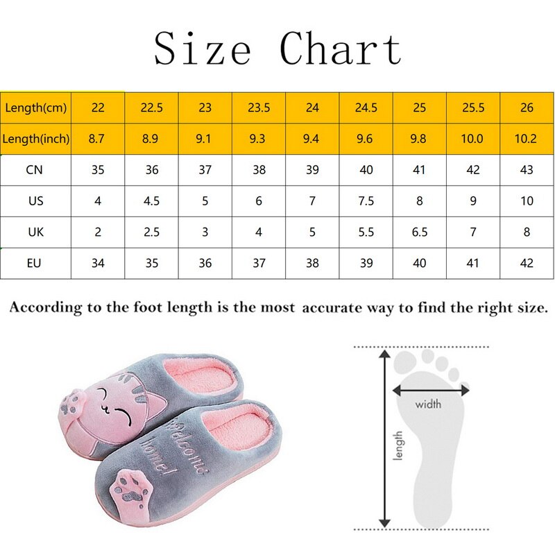 Winter Home Slippers - Unisex - Cartoon Cat. Non-slip, Soft, Winter.