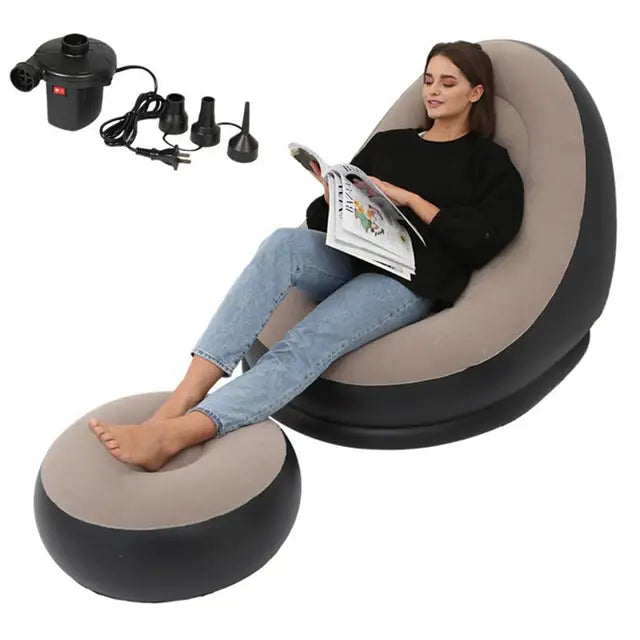 *New Christmas Gift Alert* Inflatable Mattress Chair & Stool