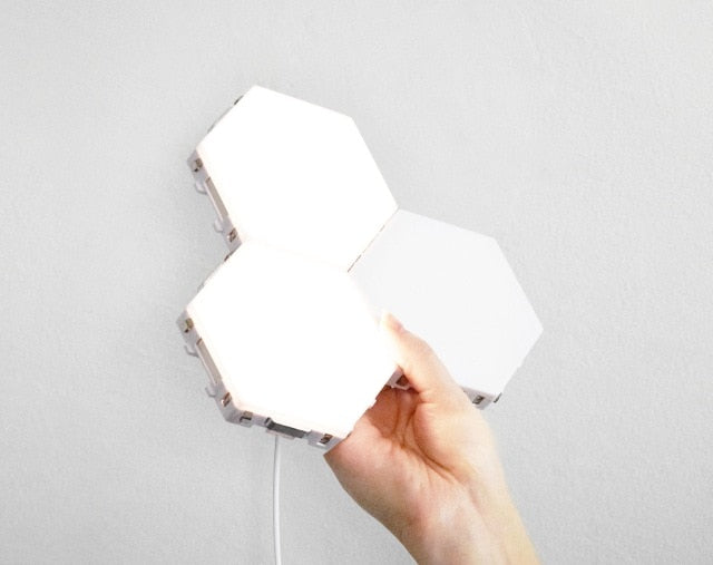 *New Christmas Decor Alert* - Quantum LED Hexagonal lamps, modular touch sensitive night light. Wall Decor.