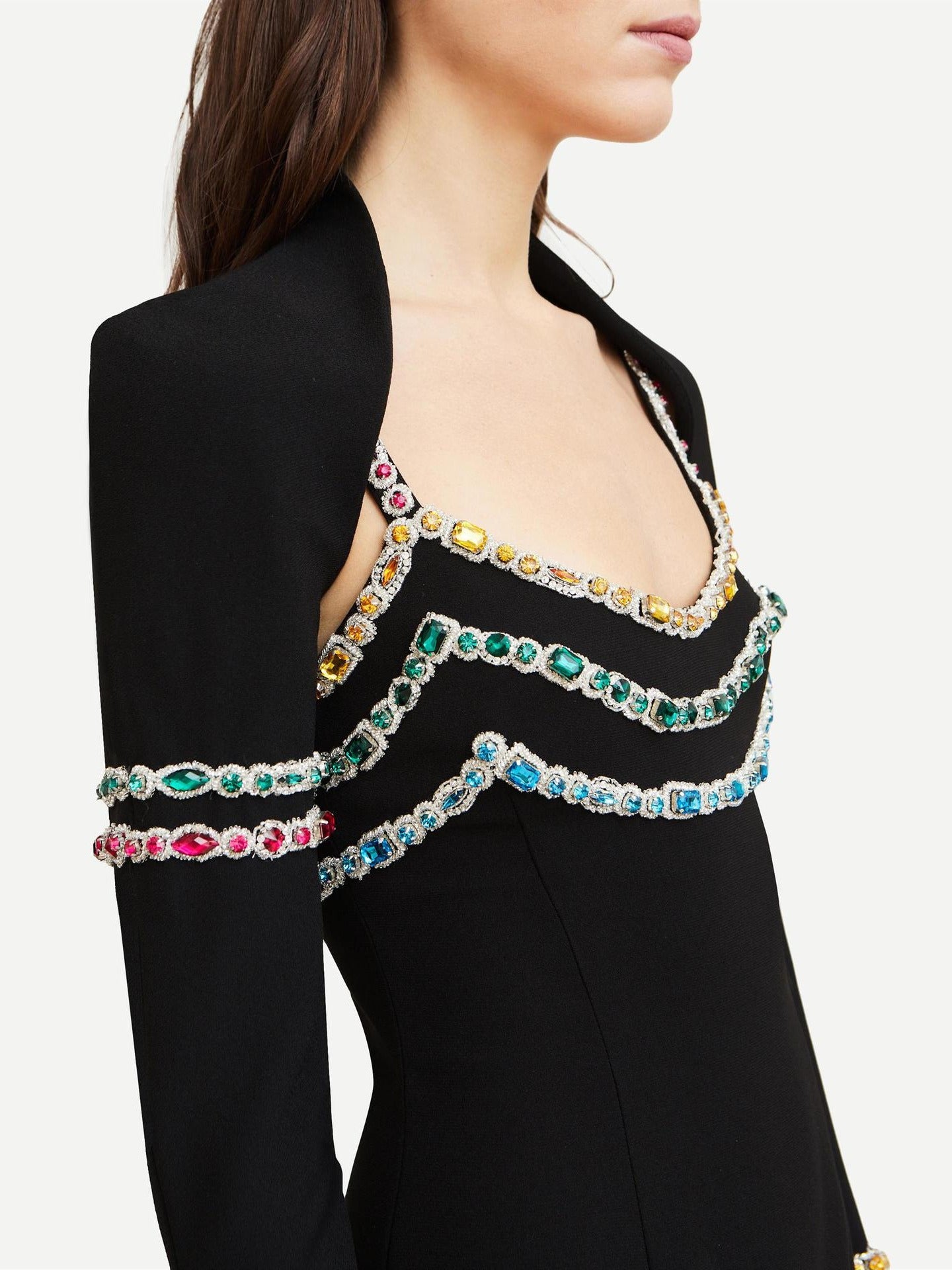 2025 Fashion trend bandage dress. Includes shawl.