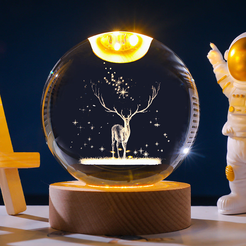 *New Christmas Decor Alert* - Starry Sky 3D Crystal Ball. White Crystal Ball Ornament.