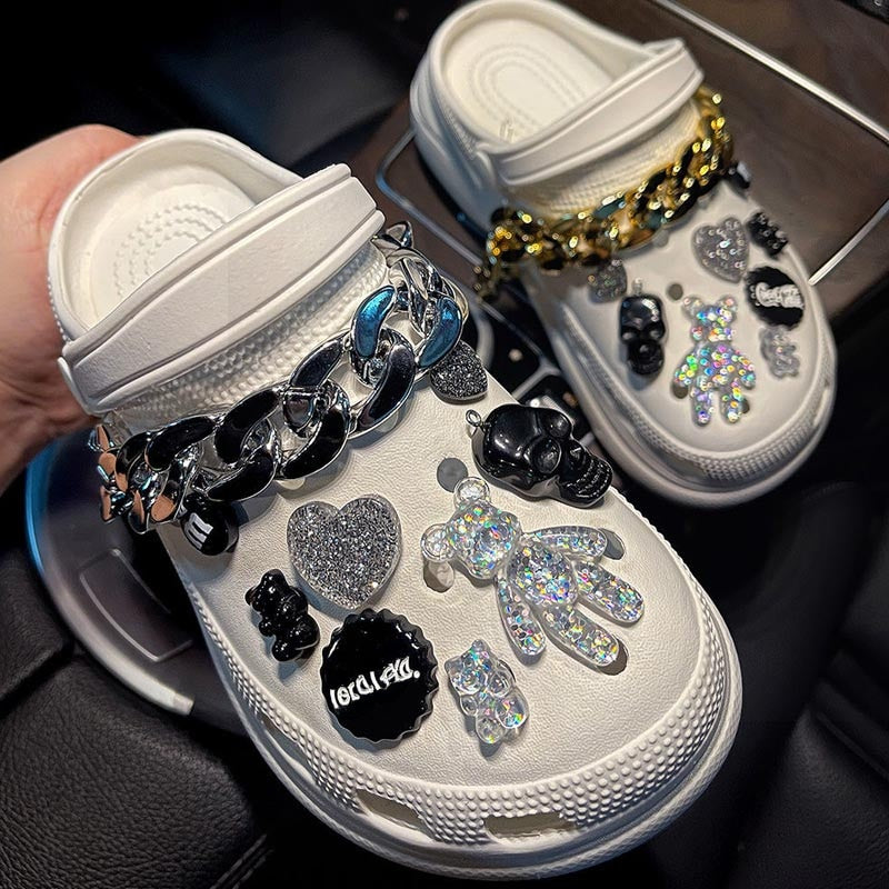 Rhinestone slippers. Non-Adult. Unisex.