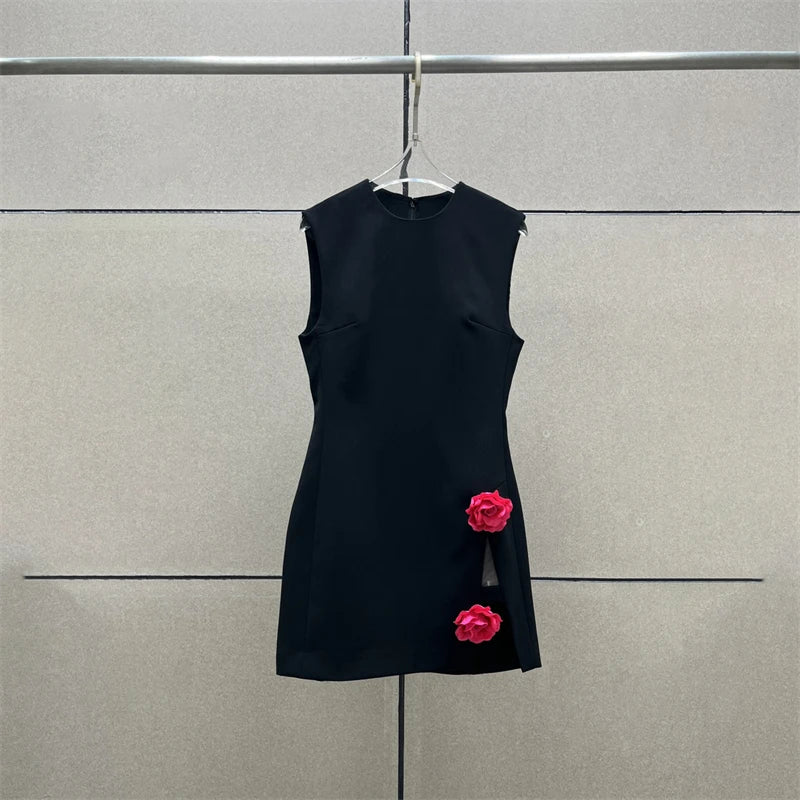 House of Hutson Original - Rose Themed Hemmed Dress