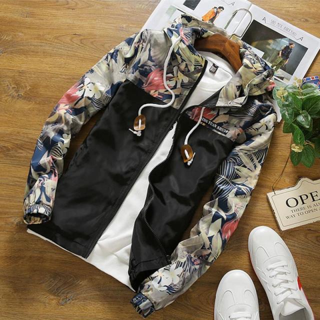 Floral Bomber Jacket Coat