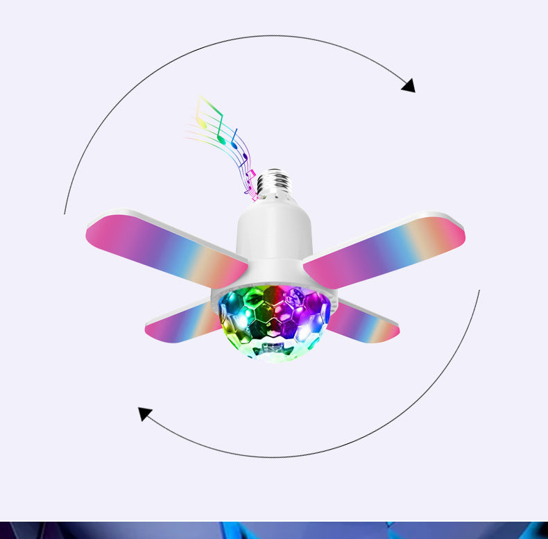 Mini four-leaf Bluetooth starry sky light Household indoor wireless Bluetooth plus white light colorful stage music atmosphere l