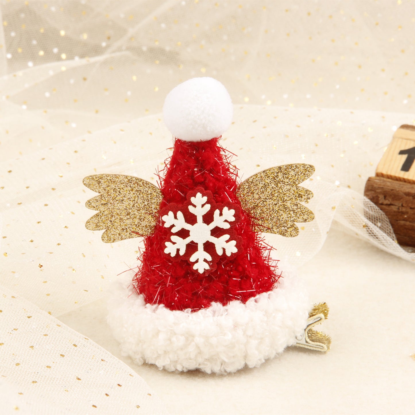*Christmas Hair Accessory* - Bright Velvet Christmas Hair Clips. Cute Christmas Decorative Hair Accessories