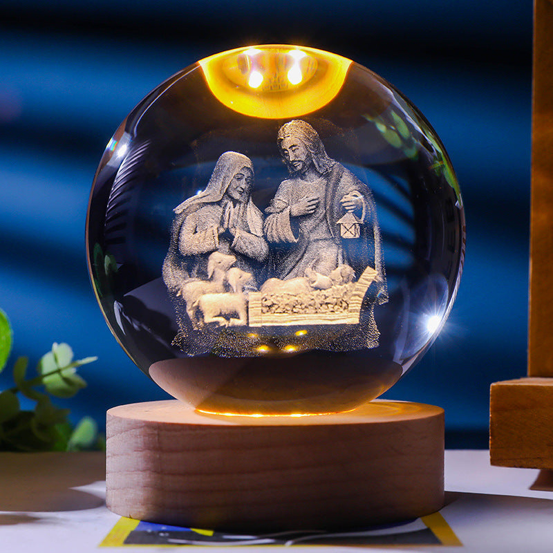 *New Christmas Decor Alert* - Starry Sky 3D Crystal Ball. White Crystal Ball Ornament.