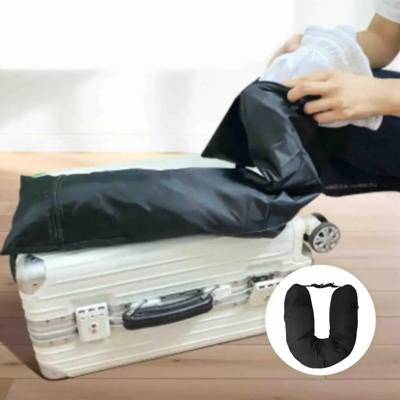 Fillable Neck Pillow Space-saving Portable Travel Pillow Refillable Fillable Clothes Neck Support Cushion For Car Train Airplane